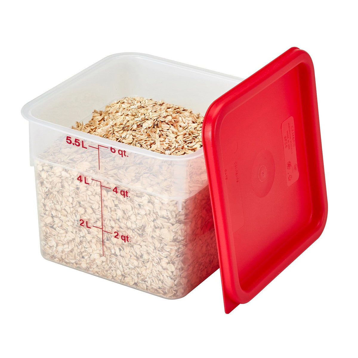 Cambro 6SFSPP190 CamSquares Classic Translucent Food Storage Container, 6 qt. - Translucent