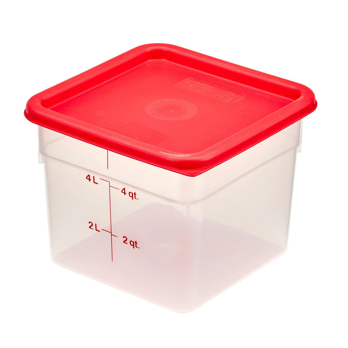 Cambro 6SFSPP190 CamSquares Classic Translucent Food Storage Container, 6 qt. - Translucent