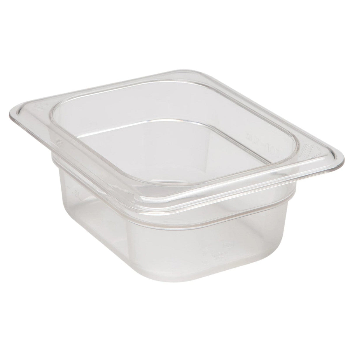 Cambro 82CW135 Camwear Eighth Size Food Pan, 2 1/2" Deep, 0.7 qt. - Clear