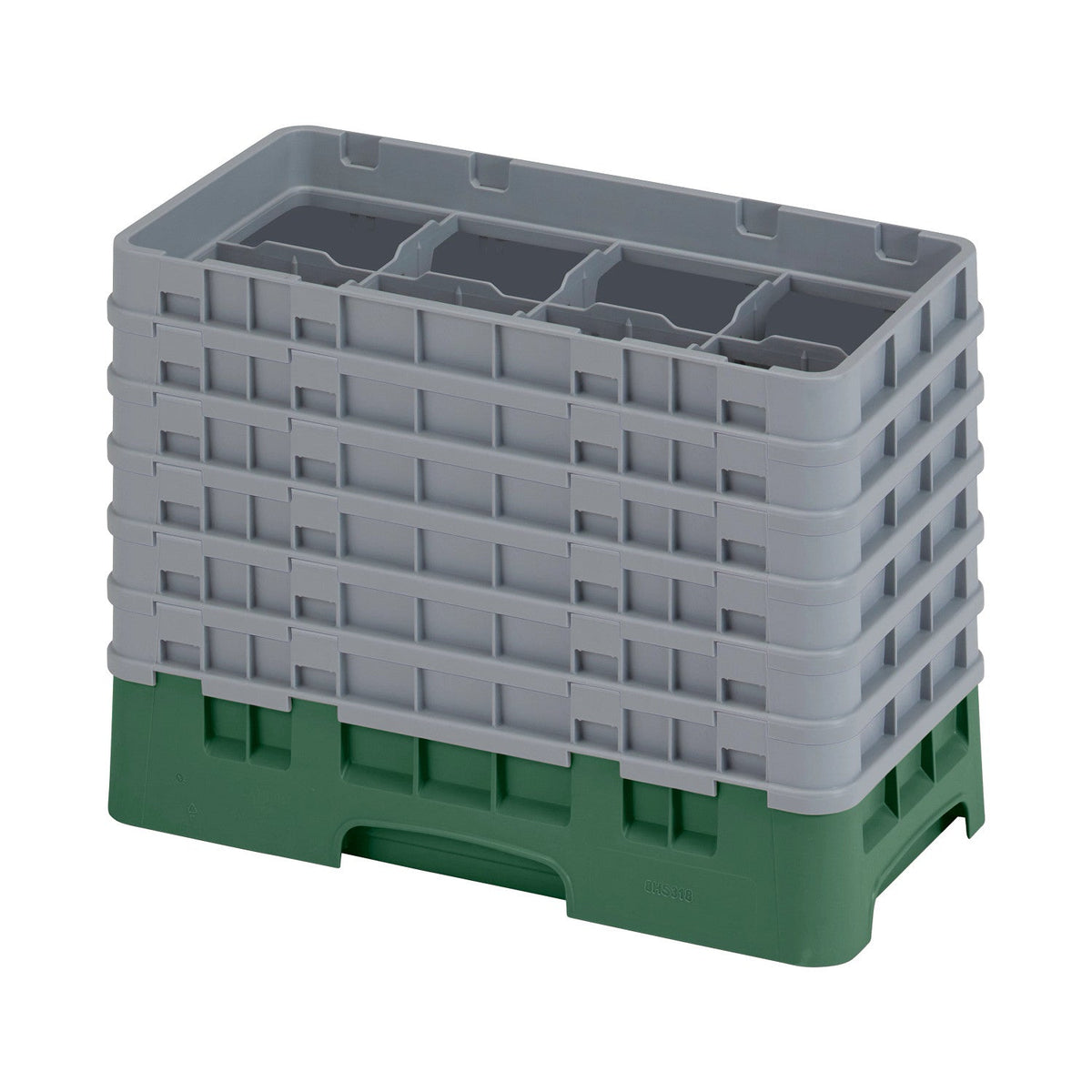 Cambro 8HS1114119 Camrack Half Size Glass Rack, 11 3/4" Max Glass Height - Sherwood Green