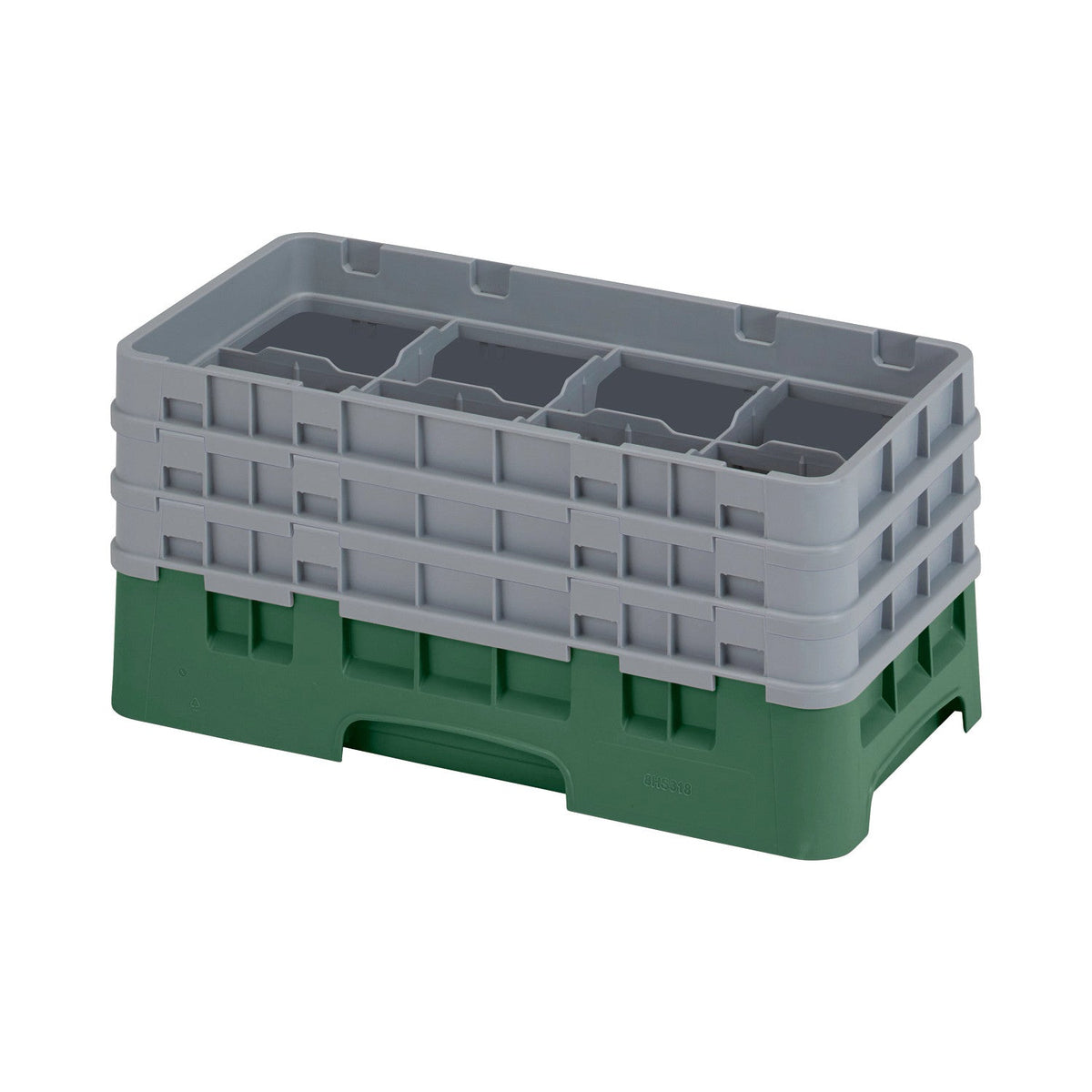 Cambro 8HS638119 Camrack Half Size Glass Rack, 6 7/8" Max Glass Height - Sherwood Green