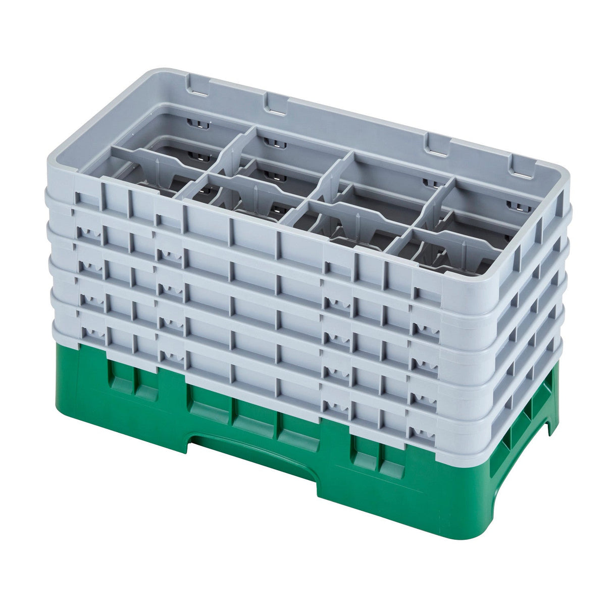 Cambro 8HS958119 Camrack Half Size Glass Rack, 10 1/8" Max Glass Height - Sherwood Green