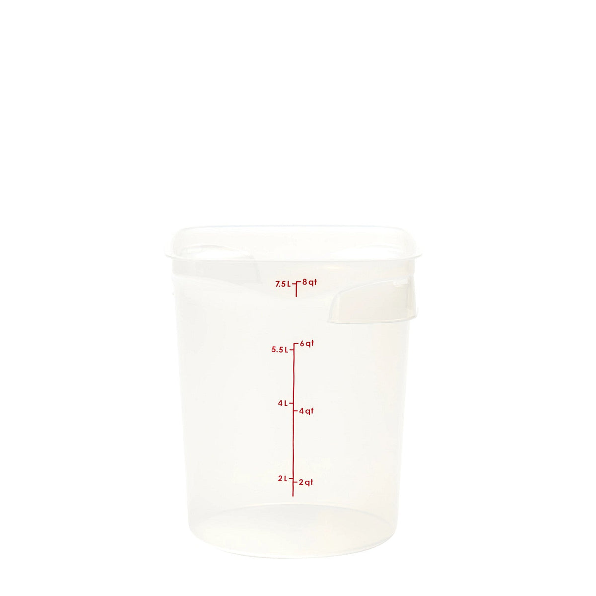 Cambro 8RFSPROPP190 FreshPro CamRounds Round Food Storage Container, 8 qt., Translucent - Translucent