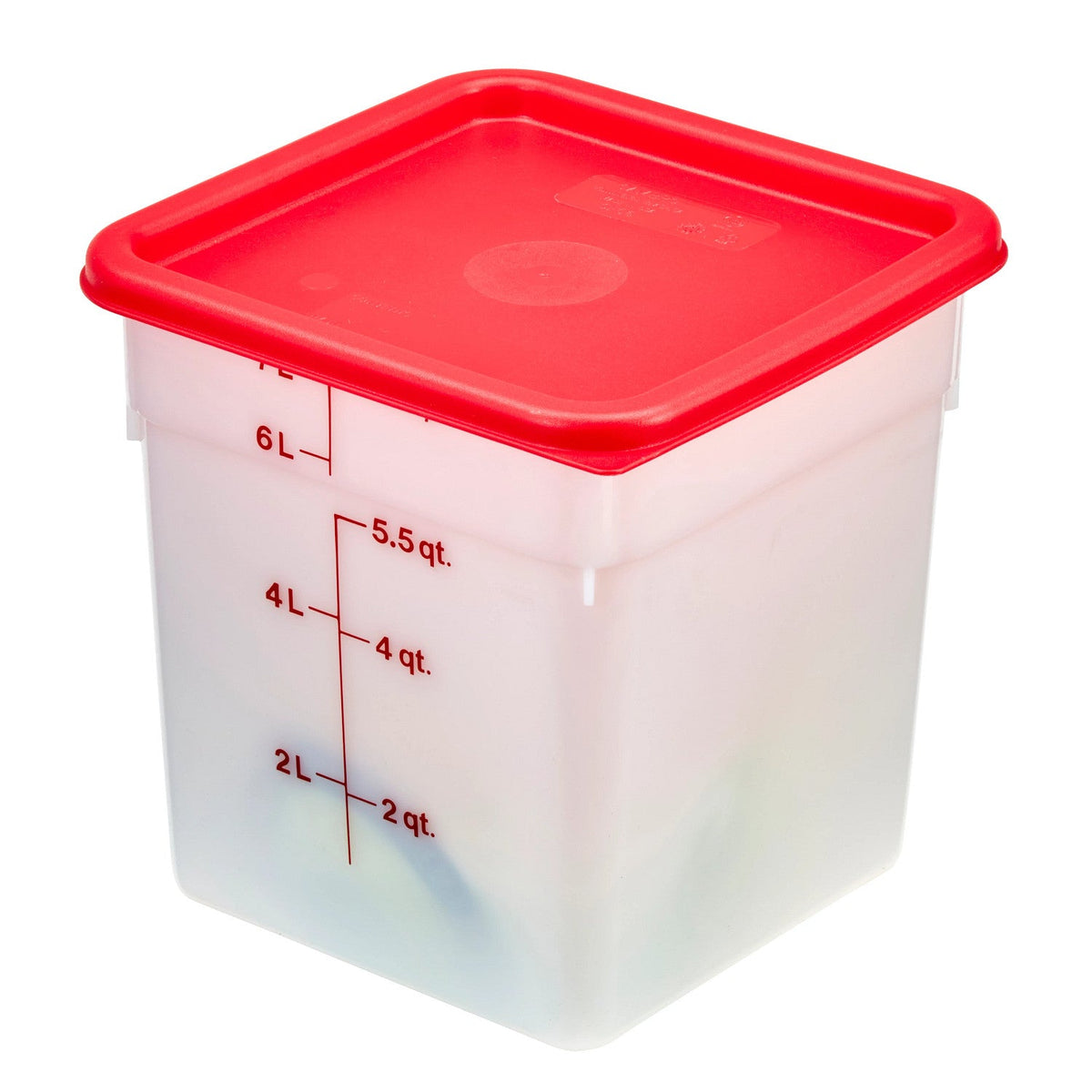 Cambro 8SFSP148 CamSquares Classic Poly Food Storage Container, 8 qt. - White
