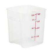 Cambro 8SFSPROPP190 FreshPro CamSquares Square Food Storage Container, 8 qt., Translucent - Translucent