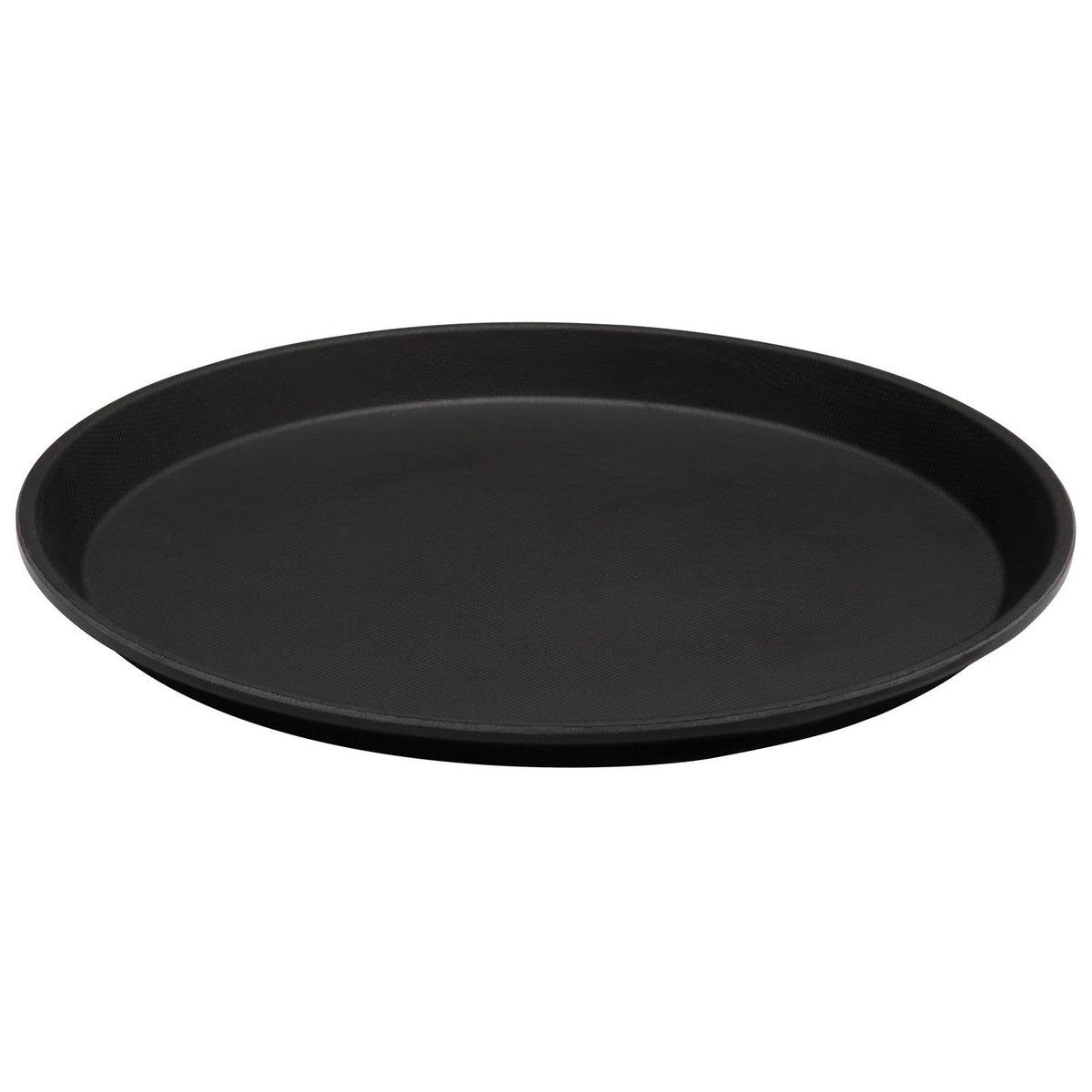 Cambro 900CT110 Camtread Non-Skid Serving Tray, Round, 9" Diameter - Black