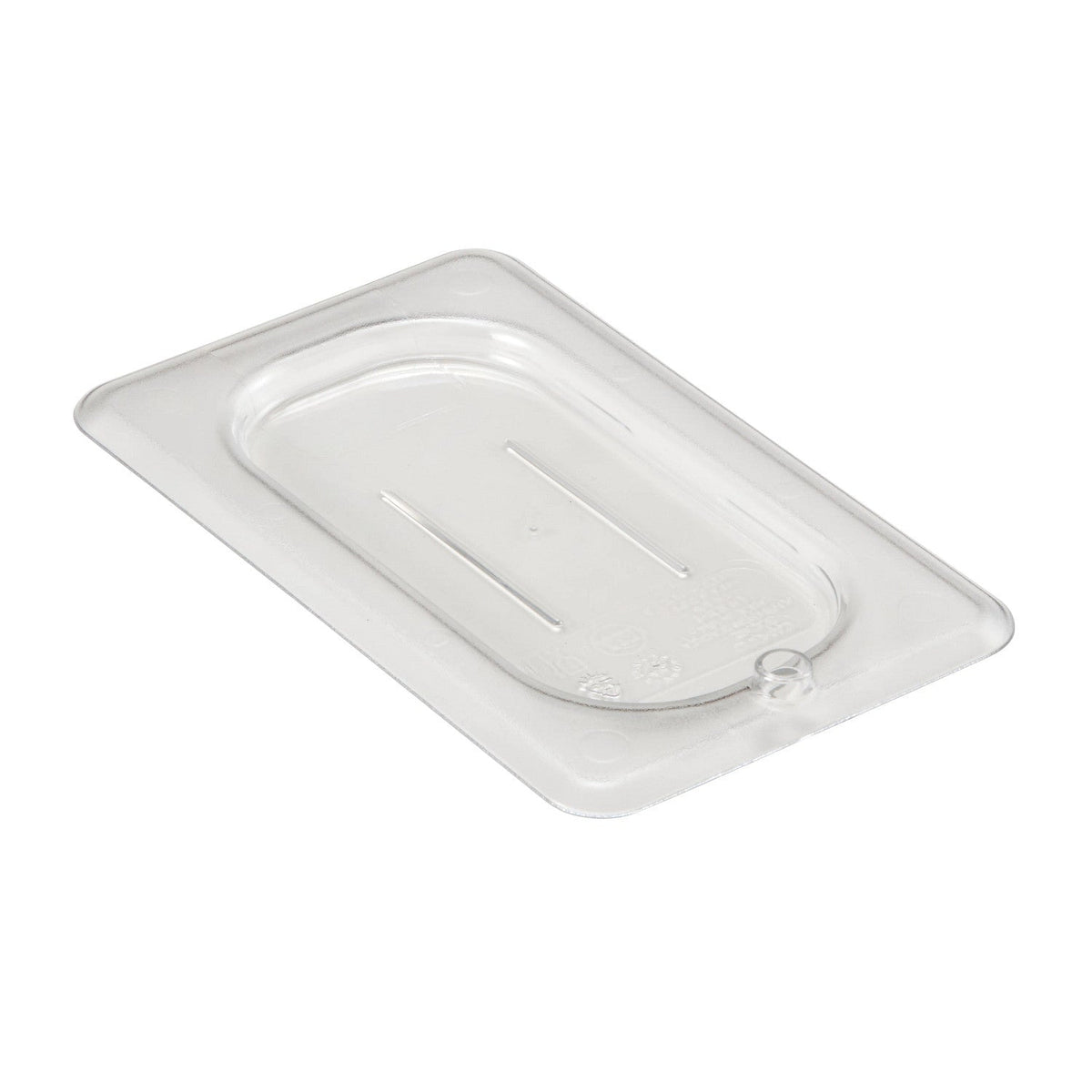 Cambro 90CWC135 Camwear Ninth Size Food Pan Flat Cover, 6 15/16" x 4 1/4" - Clear