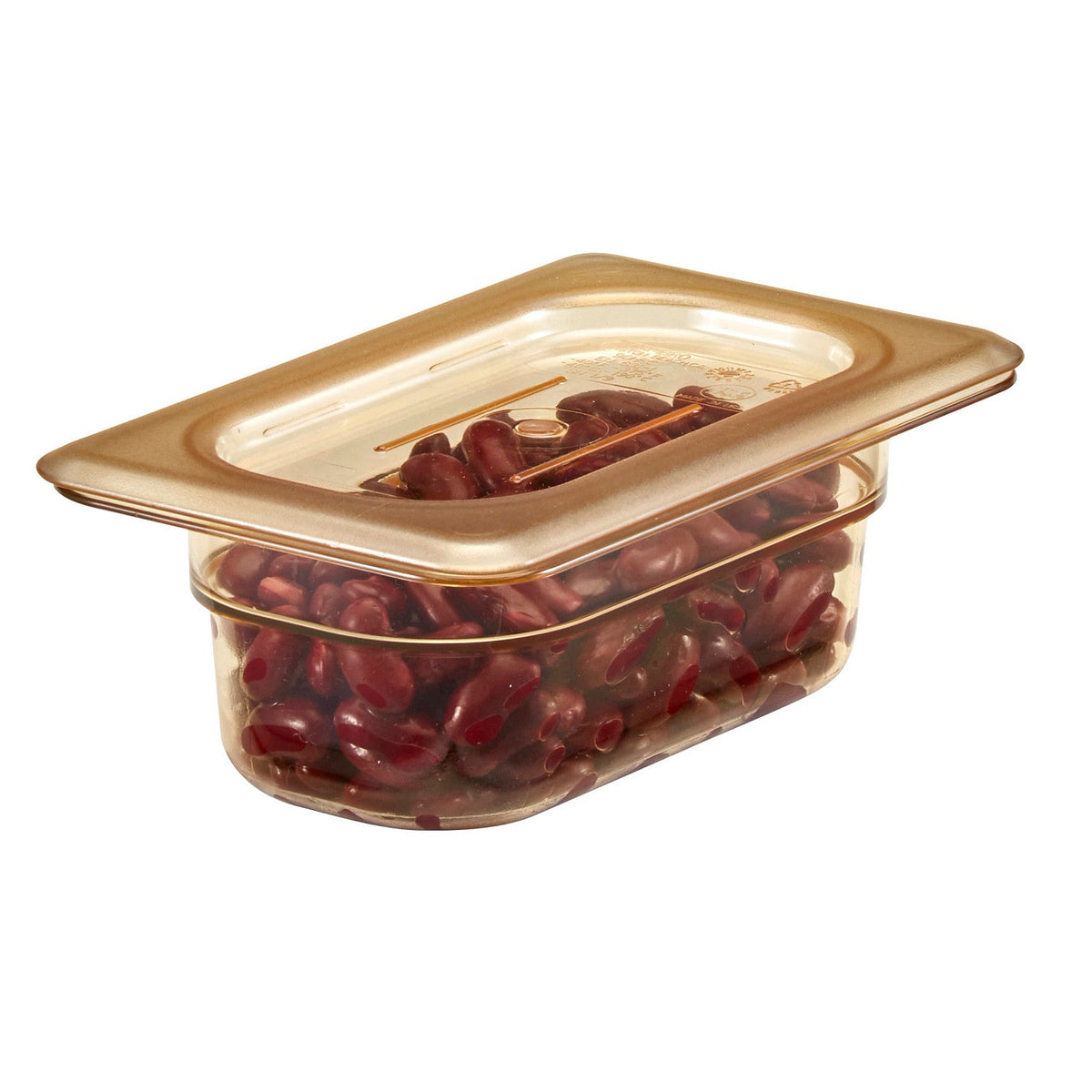 Cambro 90HPC150 H-Pan High Heat Flat Cover, Ninth Size Food Pan Lid - Amber
