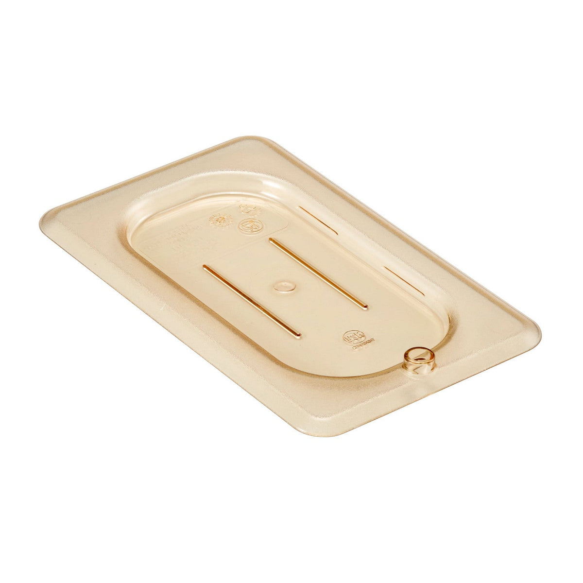 Cambro 90HPC150 H-Pan High Heat Flat Cover, Ninth Size Food Pan Lid - Amber