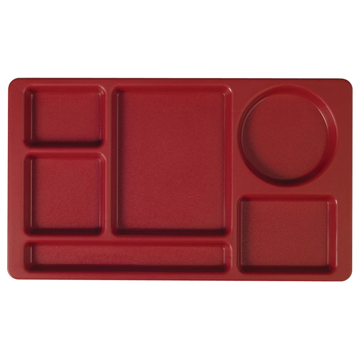 Cambro 915CP416 Co-Polymer 2 x 2 School Compartment Tray, 15" x 8 3/4" - Cranberry