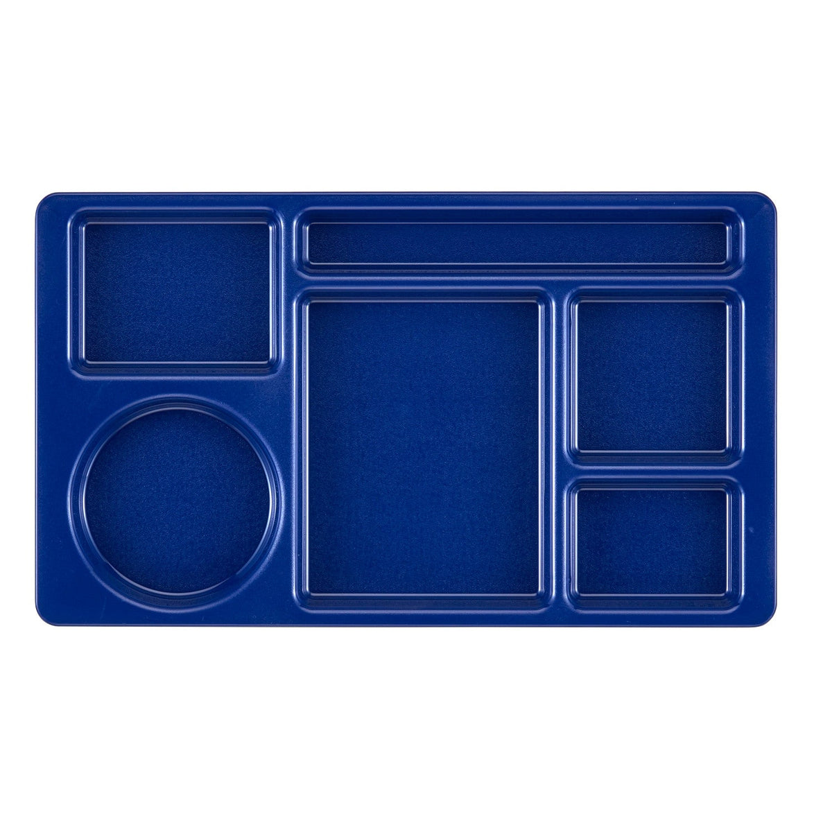 Cambro 915CW186 Camwear Polycarbonate 2 x 2 School Compartment Tray, 15" x 8 3/4" - Navy Blue