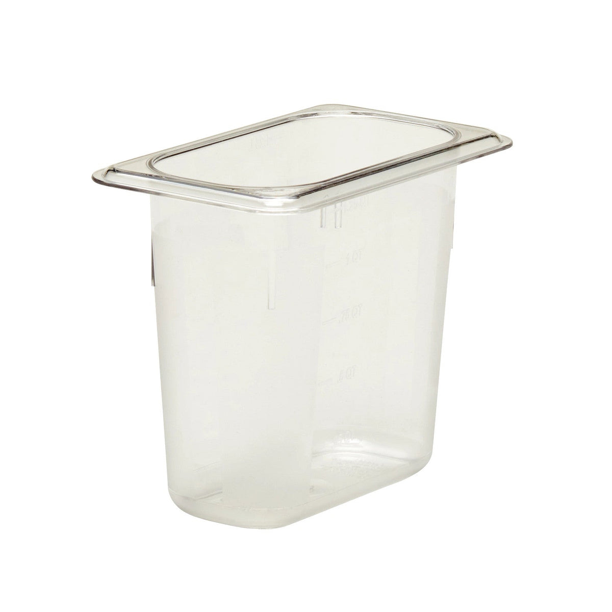 Cambro 96PCW135 Camwear Ninth Size Food Pan, 6" Deep, 1.4 qt. - Clear