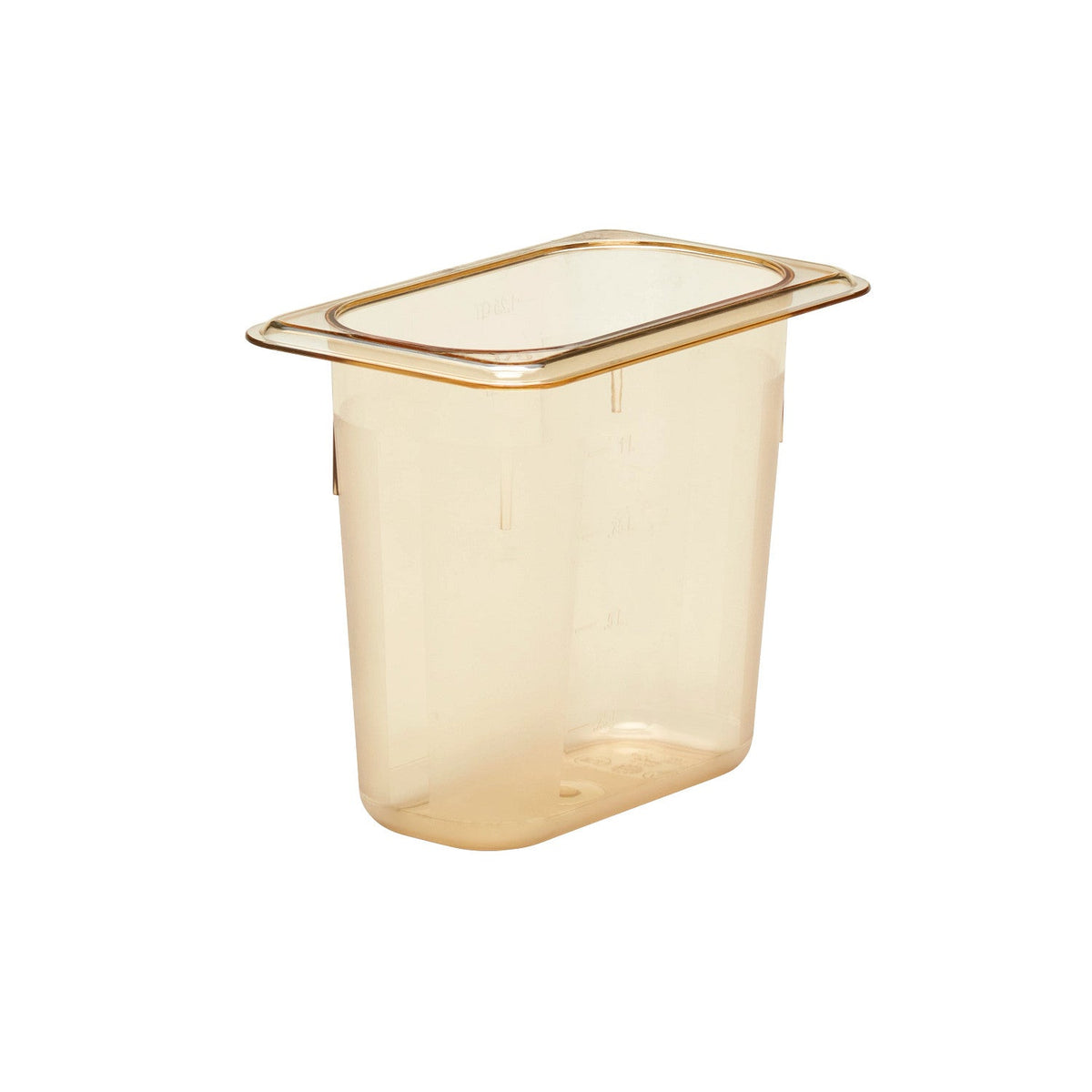 Cambro 96PHP150 H-Pan One Ninth Size High Heat Food Pan, 6" Deep, 1.4 qt. - Amber