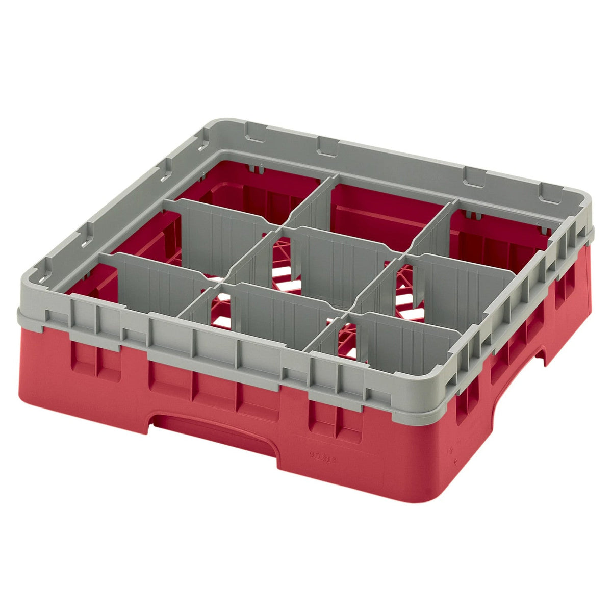 Cambro 9S318163 Camrack Full Size Glass Rack, 3 5/8" Max Glass Height - Red