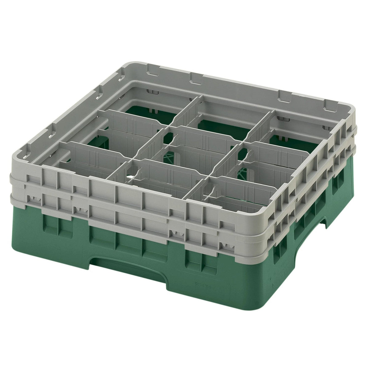 Cambro 9S434119 Camrack Full Size Glass Rack, 5 1/4" Max Glass Height - Sherwood Green