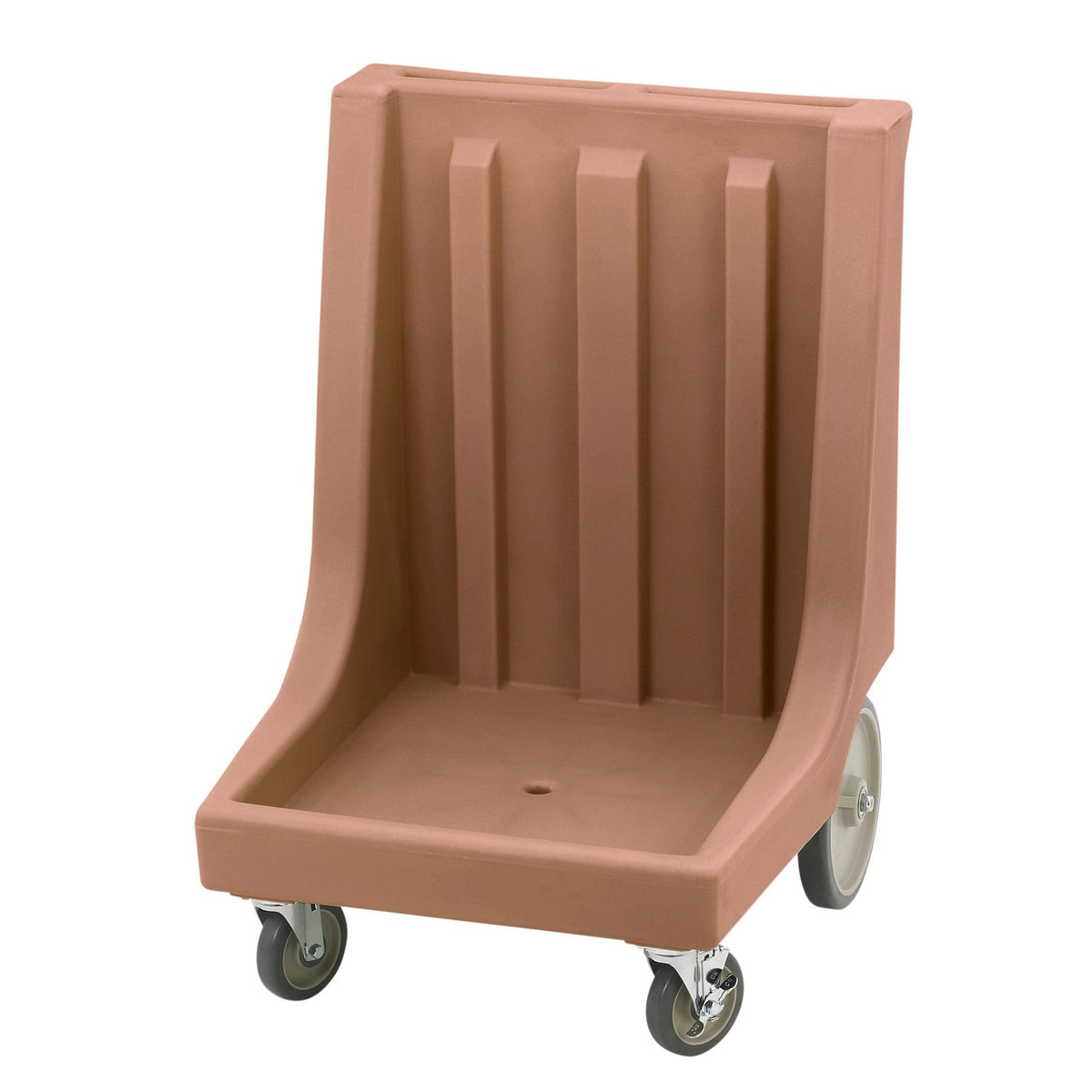 Cambro CD2020HB157 Camdolly for Camracks, Standard Model with Rear Big Wheels, With Handle - Coffee Beige