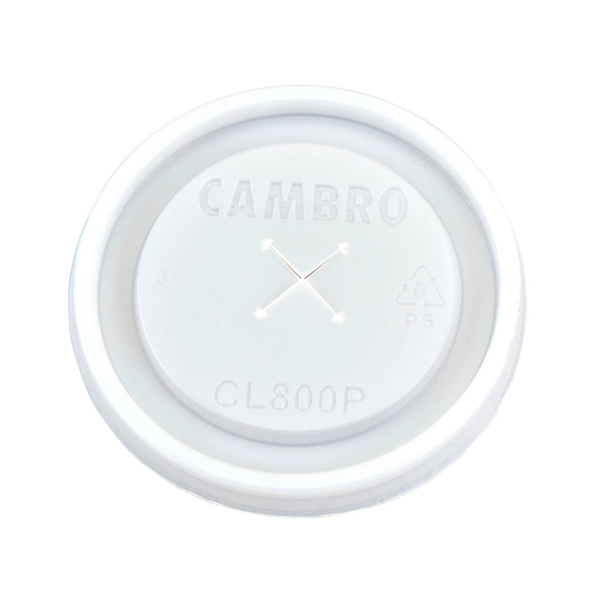 Cambro CL800P190 Disposable CamLid, Fits Colorware Tumbler 800P, 7.8 oz. - Translucent