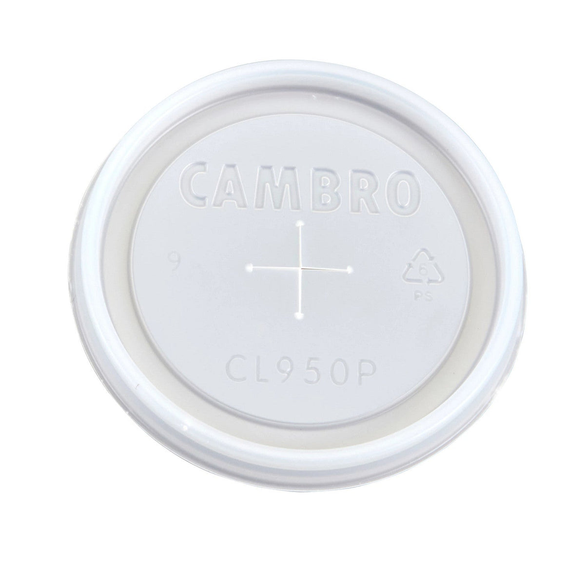Cambro CL950P190 Disposable CamLid, Fits Colorware Tumbler 950P, 9.8 oz. - Translucent