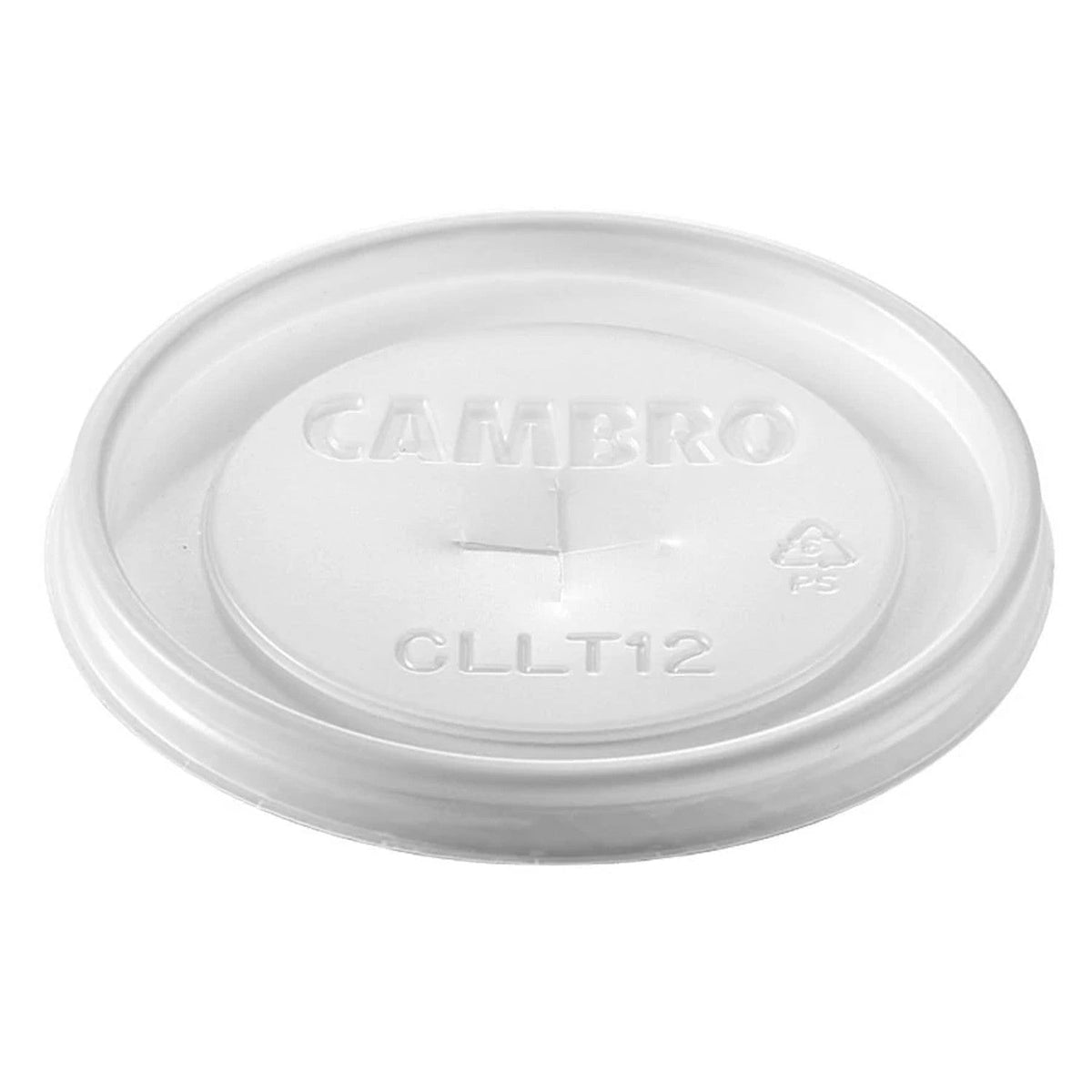 Cambro CLLT12190 Disposable CamLid, Fits Laguna Tumbler LT12, 12 oz. - Translucent
