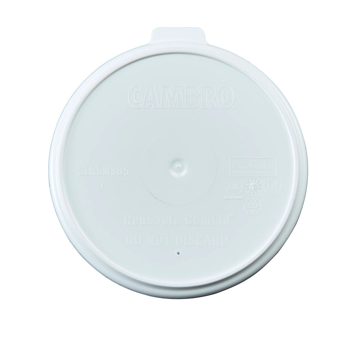 Cambro CLRSM8B5148 Reusable CamLid, Fits Shoreline 8 oz. mug and 5 oz. bowl - White