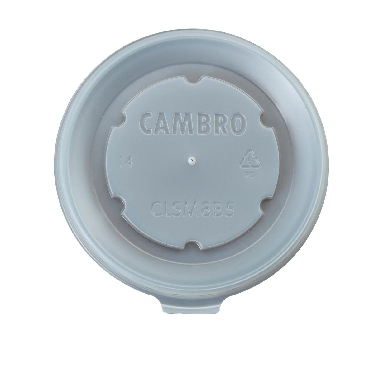 Cambro CLSM8B5190 Disposable CamLid, Fits Huntington Tumbler HT22CW, 22 oz. - Translucent