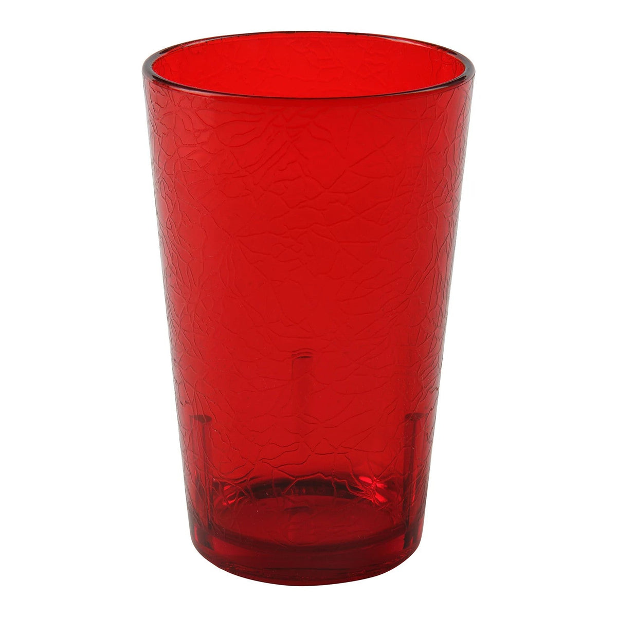 Cambro D8156 Del Mar Crackled Tumbler, 8 oz. - Ruby Red