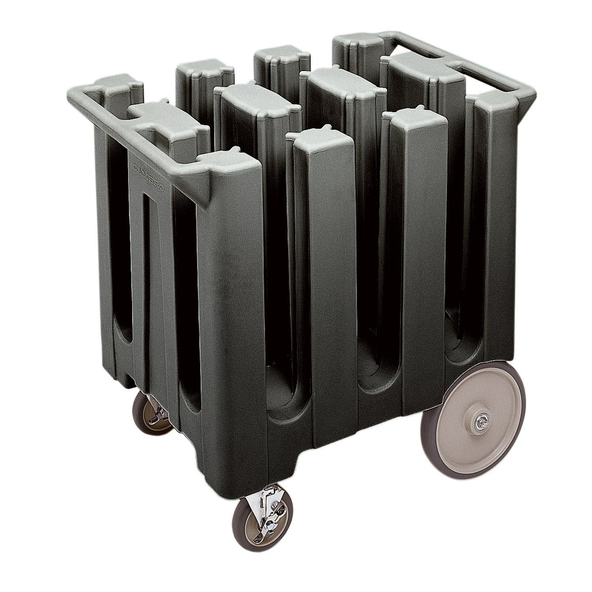 Cambro DC575110 Poker Chip Dish Caddy, 6 Columns, Plates to 5 3/4" - Black