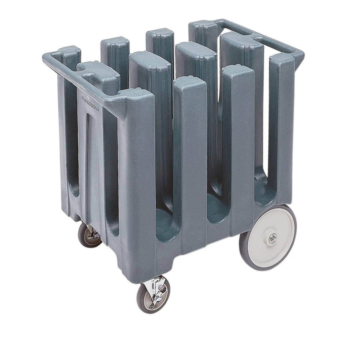 Cambro DC700191 Poker Chip Dish Caddy, 6 Columns, Plates to 7" - Granite Gray