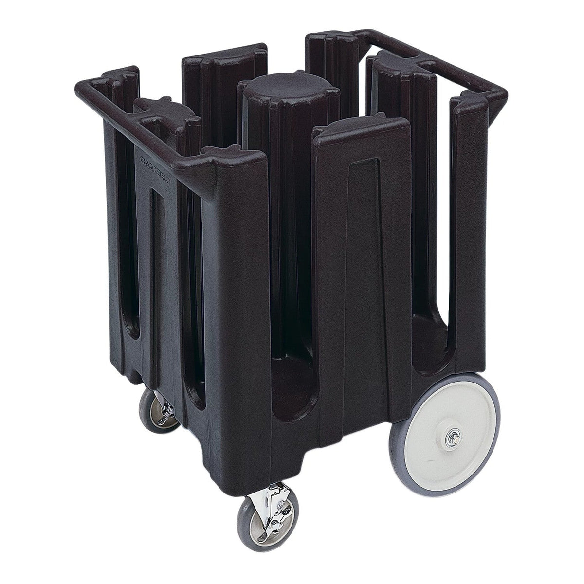 Cambro DC825110 Poker Chip Dish Caddy, 4 Columns, Plates to 8 1/4" - Black