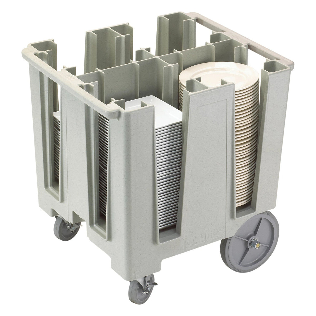 Cambro DCS1125480 Versa Dish Caddy, Round Plates to 11 1/4" / Square to 9 1/2" - Speckled Gray