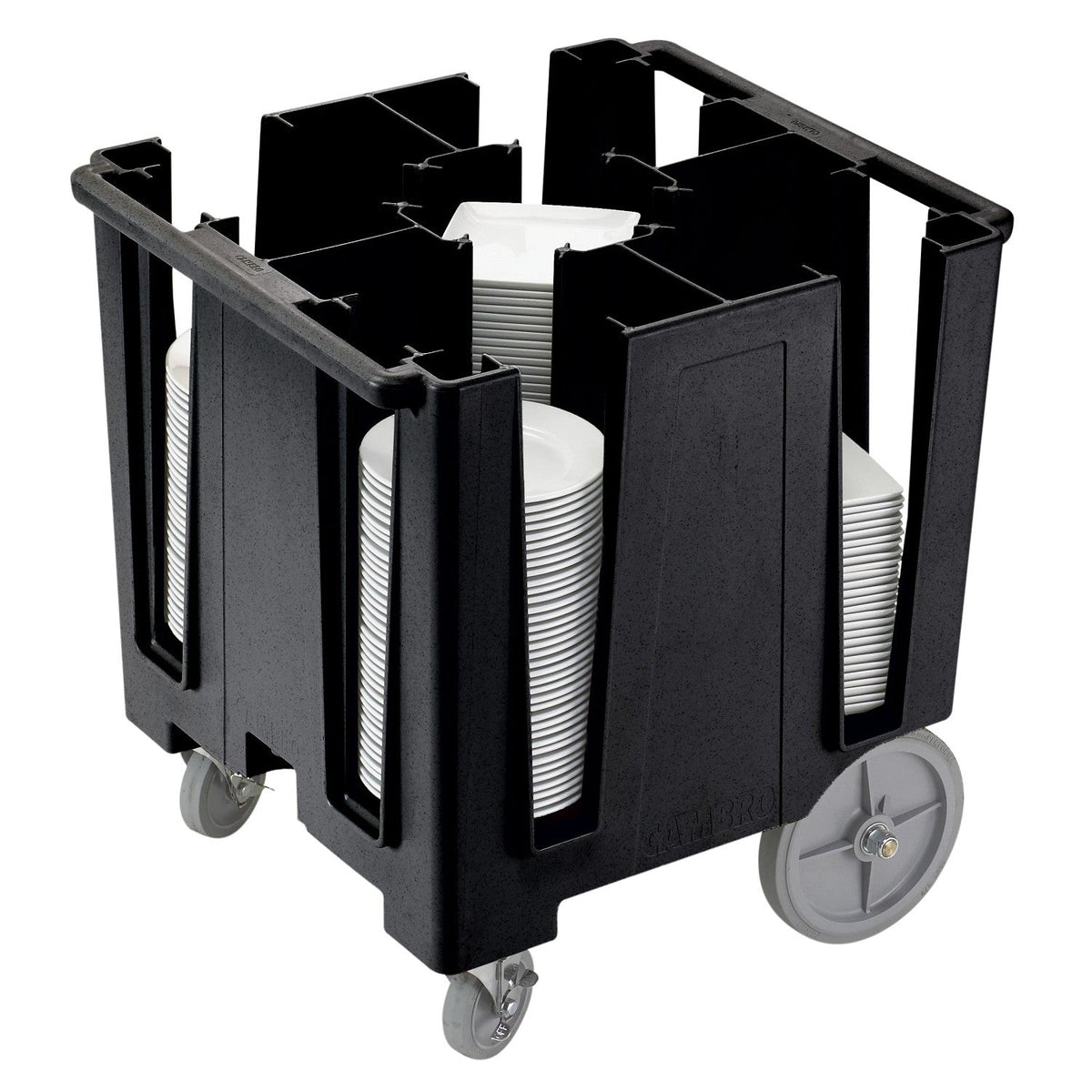 Cambro DCS950110 Versa Dish Caddy, Round Plates to 9 1/2" / Square to 8" - Black