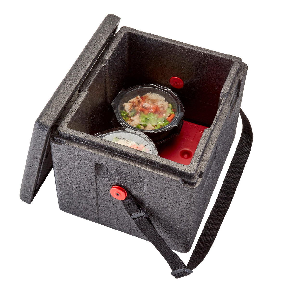 Cambro EPP280WSTSW110 Cam GoBox Half Size Top Loading Carrier, Holds 1 - 8" deep GN 1/2 Pan - Black