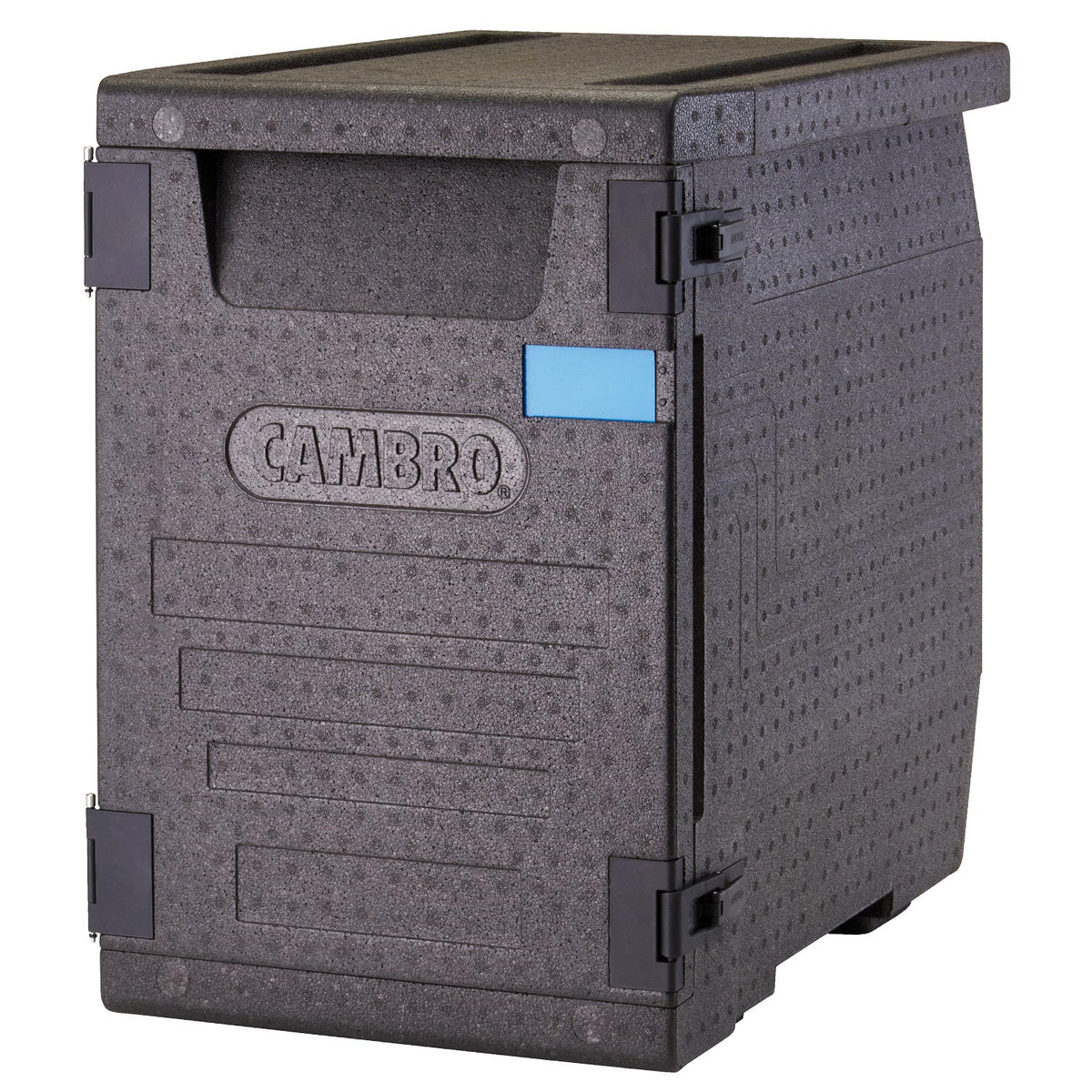Cambro EPP400110 Cam GoBox Front Loading Insulated Food Pan Carrier, 25.2" x 17.3" x 24.6" - Black