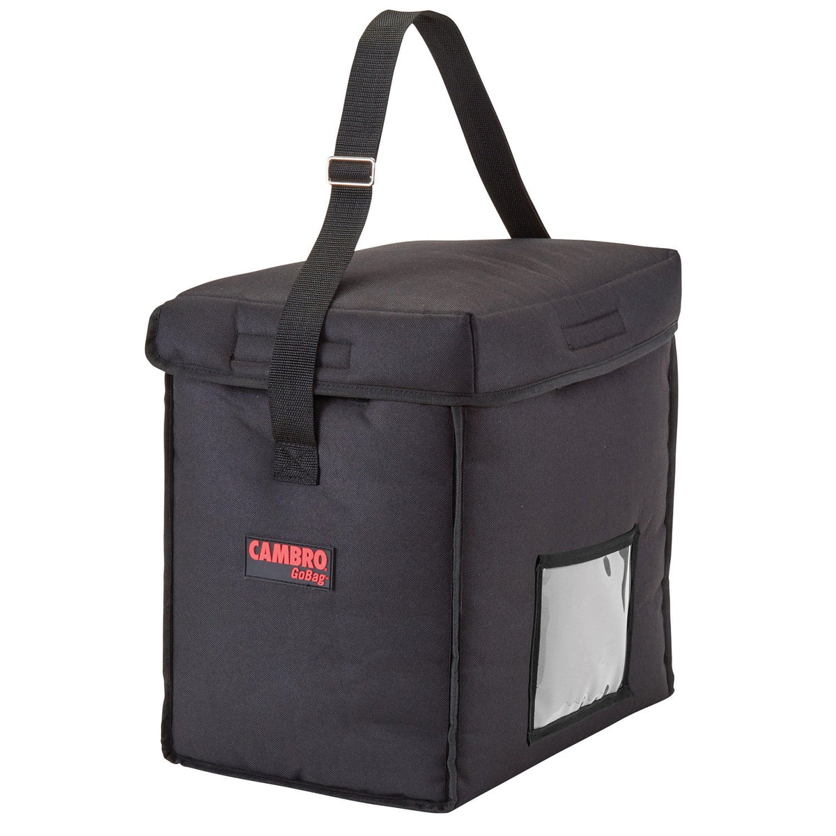 Cambro GBD13913110 GoBag Insulated Small Top Loading Bag, 13" x 9" x 13" Interior - Black