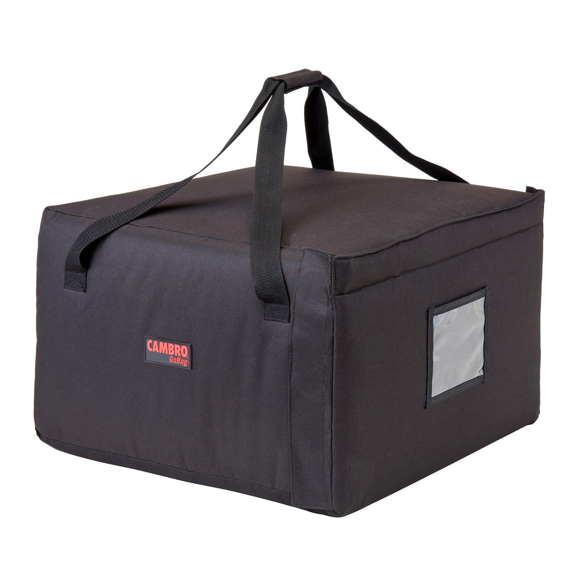 Cambro GBP518110 GoBag Standard Insulated Pizza Delivery Bag, 19 1/2" x 19 1/2" x 12 1/2" Interior - Black