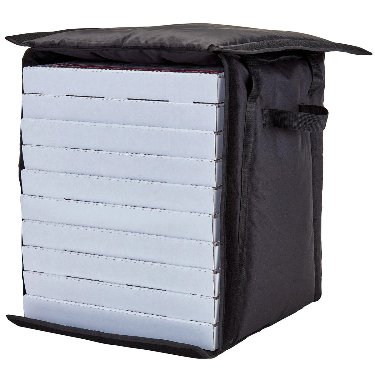 Cambro GBPP1018521 GoBag Premium Insulated Pizza Delivery Bag, Holds Ten 18" Pizza Boxes - Cambro Red