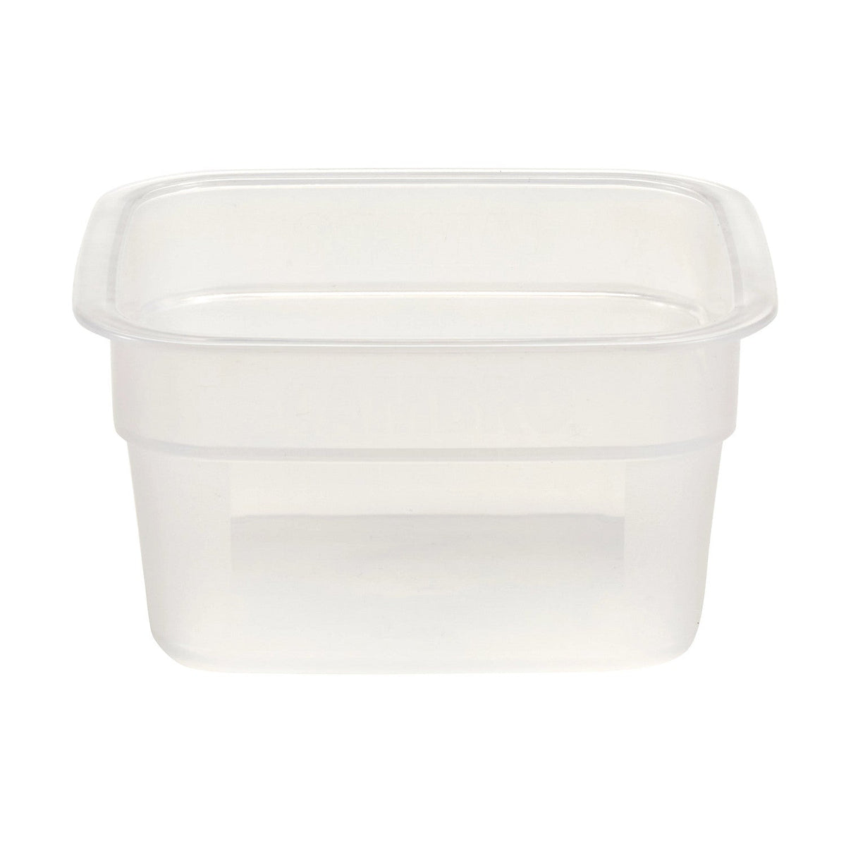Cambro HFSFSPROPP190 FreshPro CamSquares Mini Food Storage Container, 1/2 qt., Translucent - Translucent