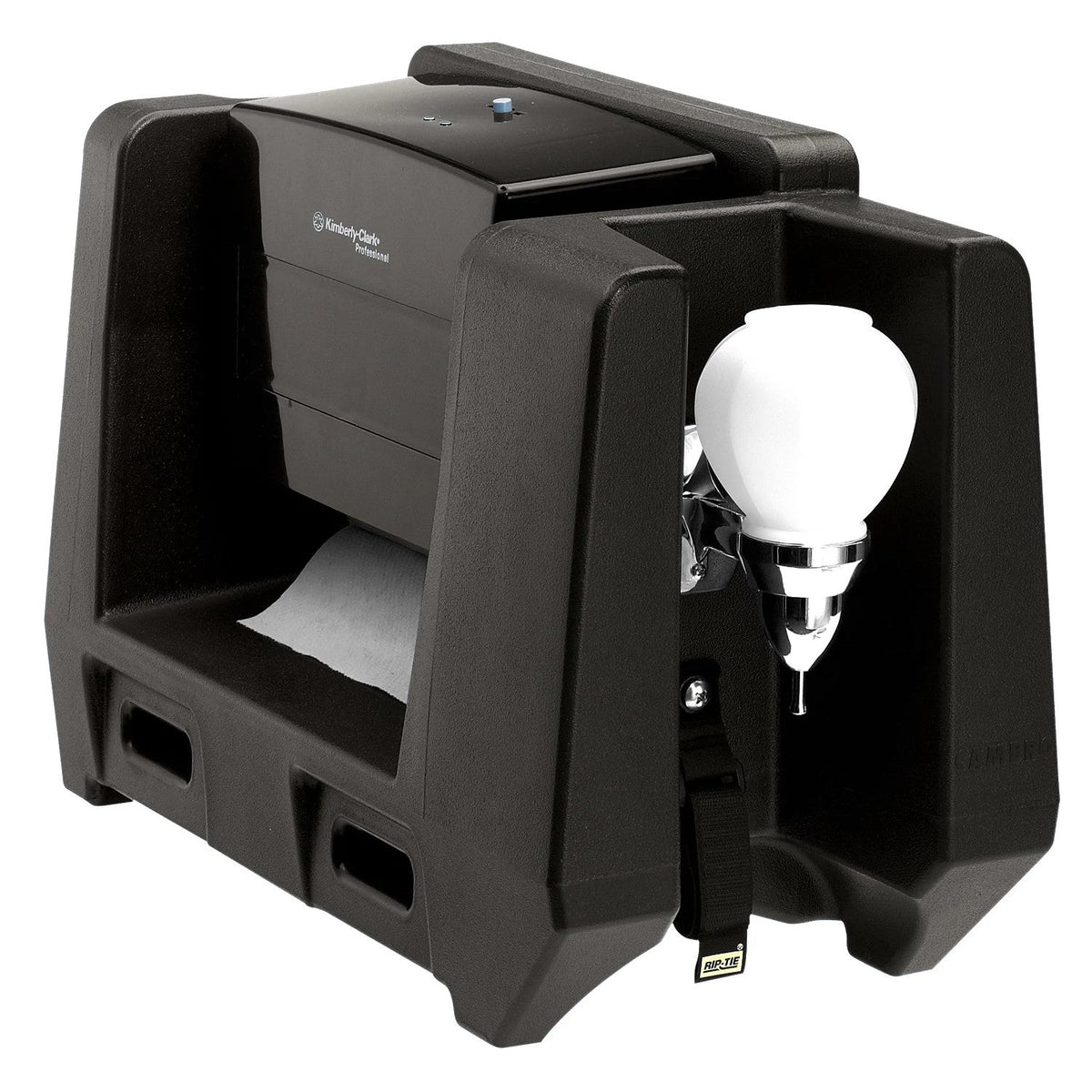 Cambro HWATD110 Camtainer Handwash Accessory with Multi-Fold Paper Towel Dispenser - Black