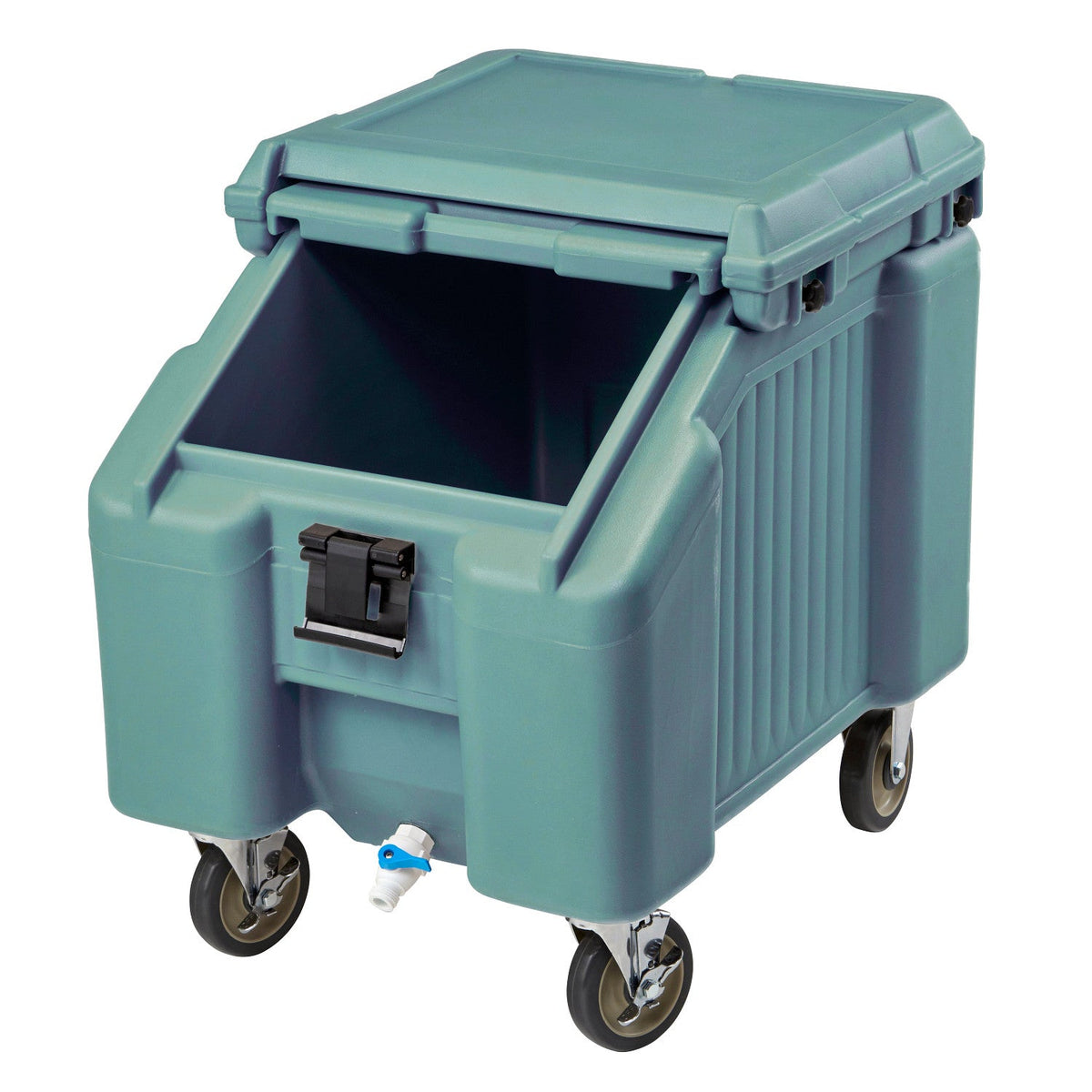 Cambro ICS100L4S401 SlidingLid Ice Caddy, 100 lbs., Standard Height - Slate Blue