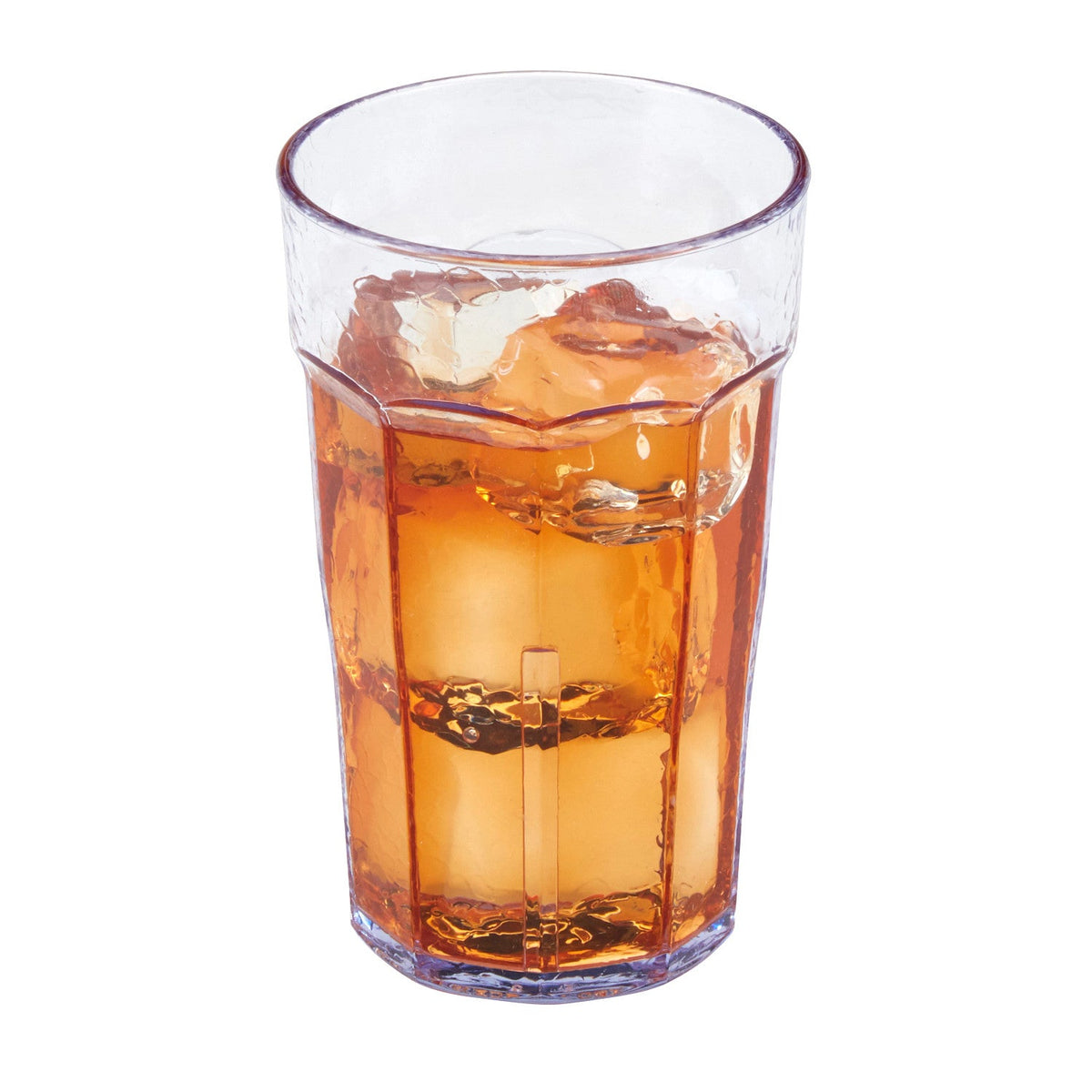 Cambro LT10152 Laguna Hammered-Look Plastic Tumbler, 10 oz. - Clear