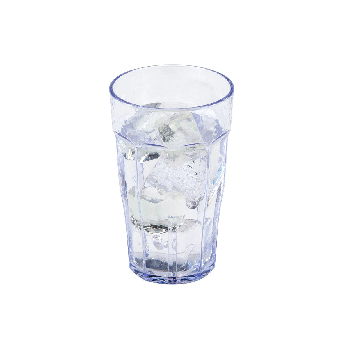 Cambro LT12152 Laguna Hammered-Look Plastic Tumbler, 12 oz. - Clear