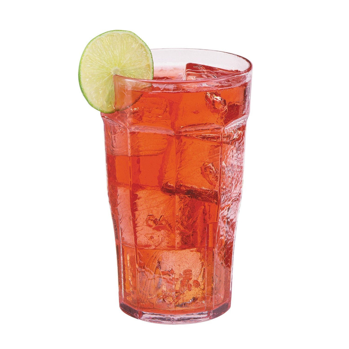 Cambro LT14152 Laguna Hammered-Look Plastic Tumbler, 14 oz. - Clear