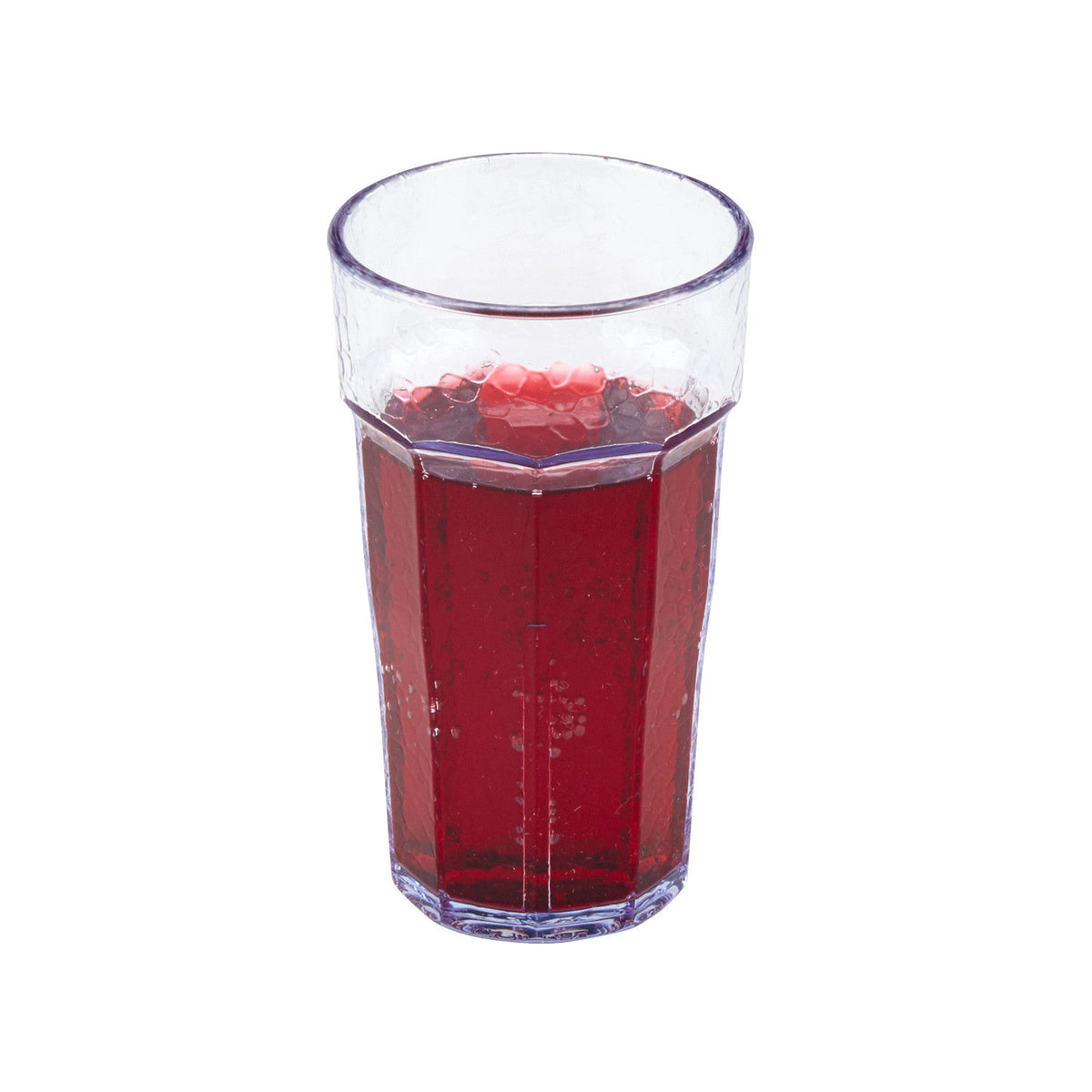 Cambro LT6152 Laguna Hammered-Look Plastic Tumbler, 6 oz. - Clear