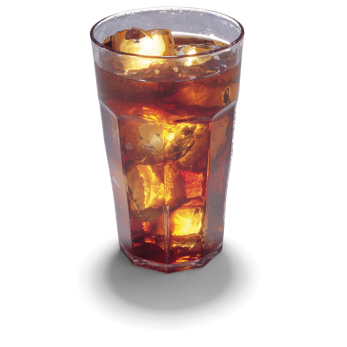 Cambro LT8152 Laguna Hammered-Look Plastic Tumbler, 8 oz. - Clear