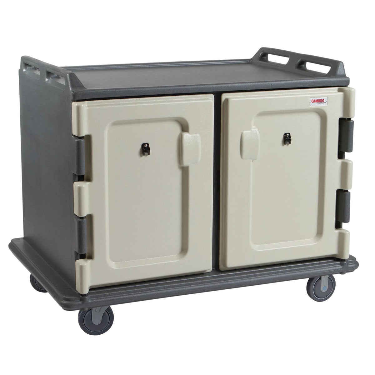 Cambro MDC1418S20191 20-Tray Insulated Meal Delivery Cart, 14" x 18" Trays - Granite Gray