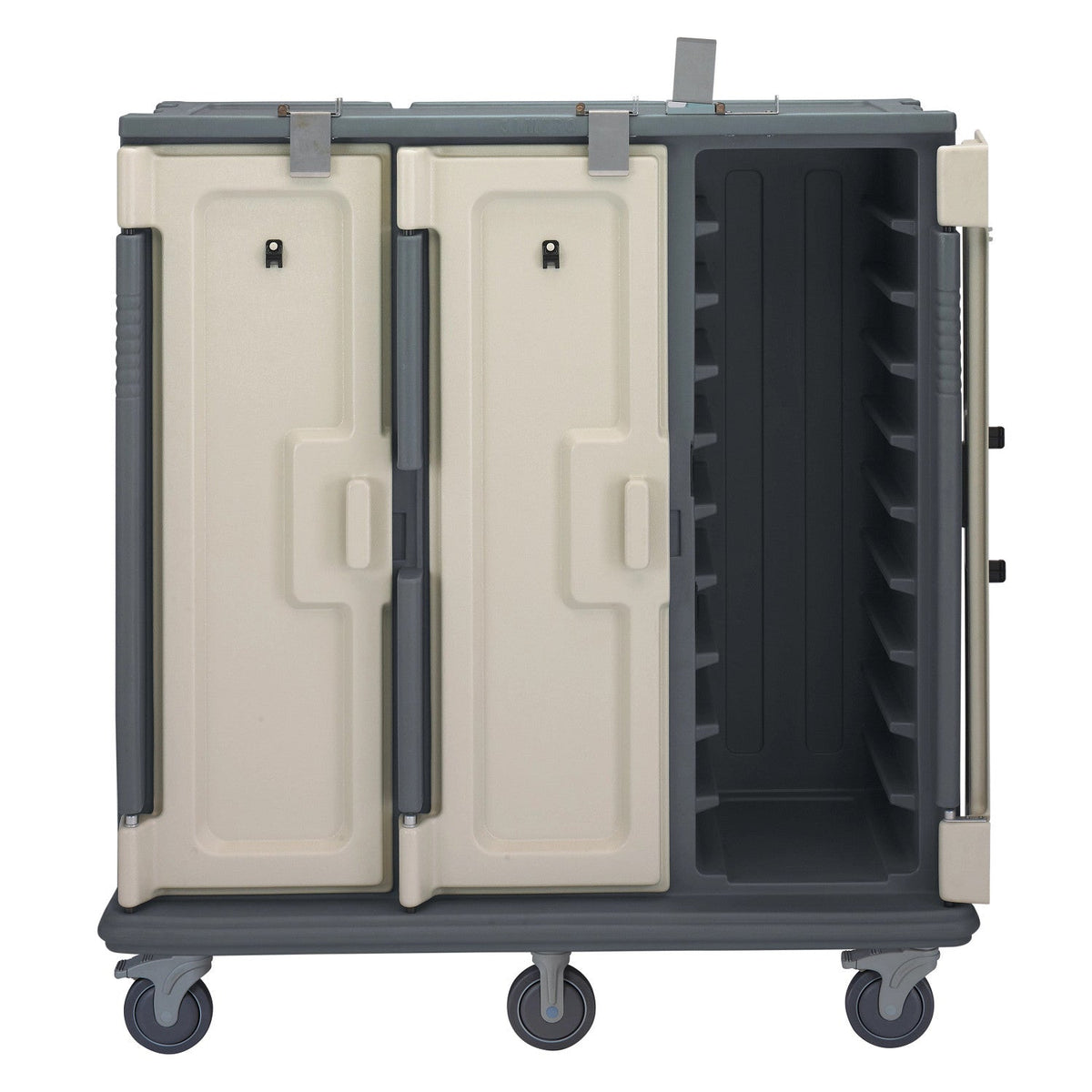 Cambro MDC1520T30191 30-Tray Insulated Meal Delivery Cart, 15" x 20" Trays - Granite Gray