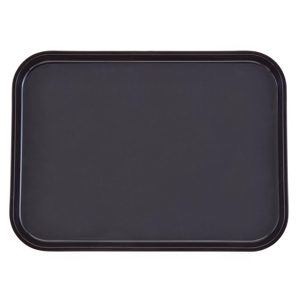 Cambro PT1014110 Polytread Rectangular Non-Skid Serving Tray, 13 5/8" x 10 9/16" - Black
