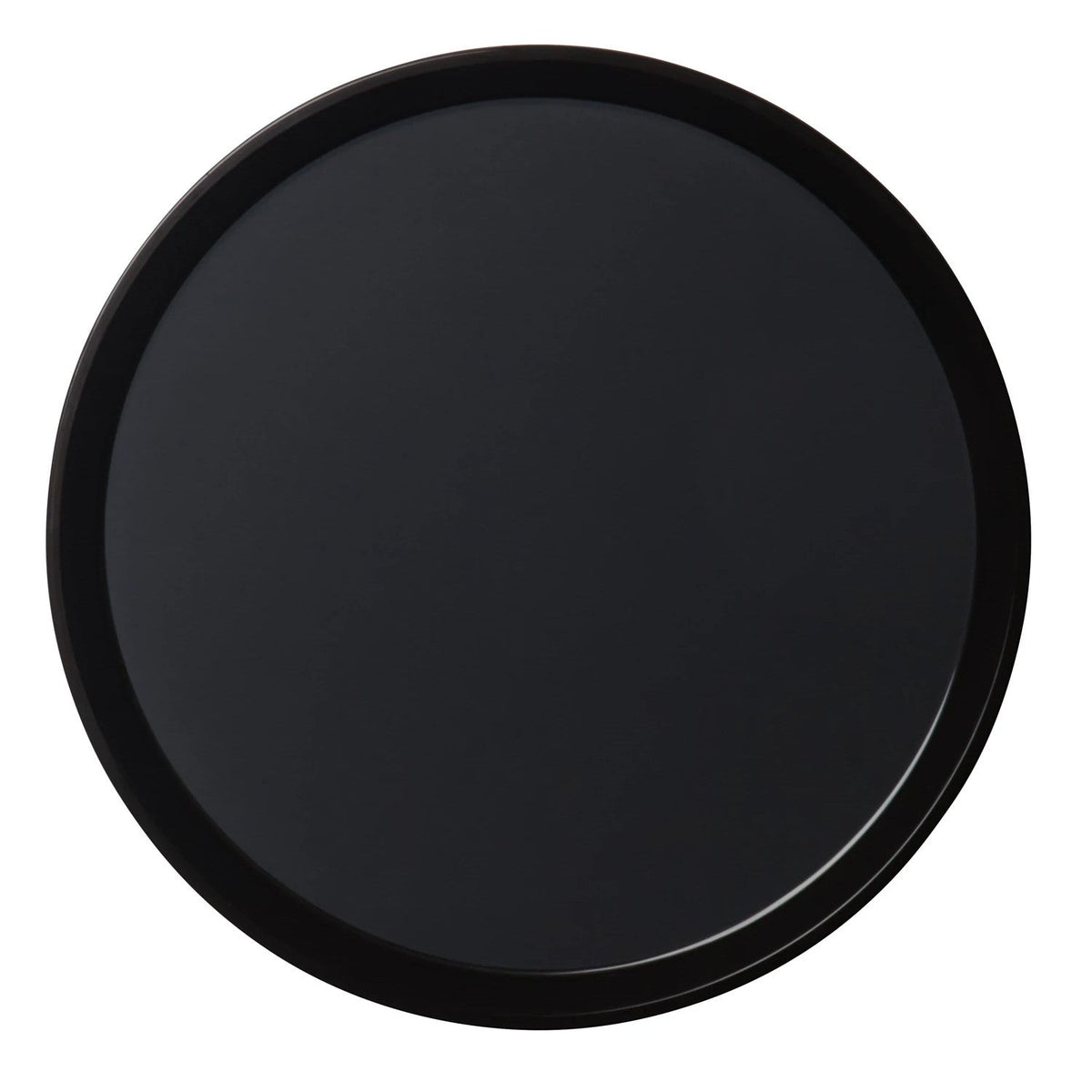 Cambro PT1600110 Polytread Round Non-Skid Serving Tray, 16" - Black