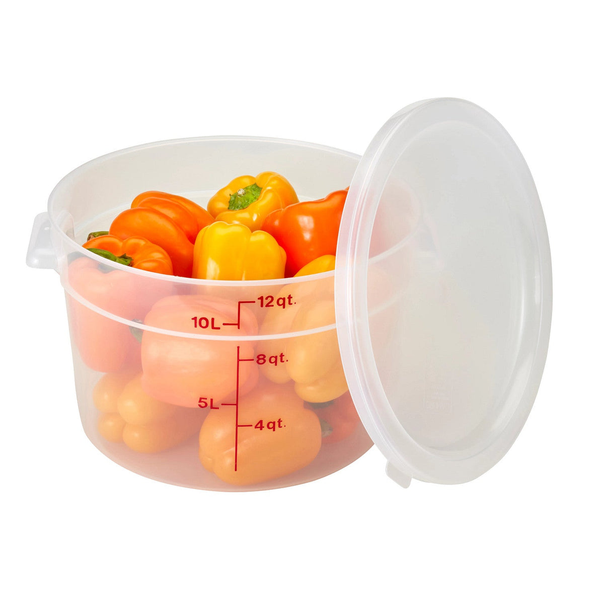 Cambro RFS12PP190 Translucent CamRound Food Storage Container, 12 qt. - Translucent