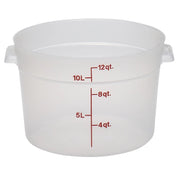 Cambro RFS12PP190 Translucent CamRound Food Storage Container, 12 qt. - Translucent